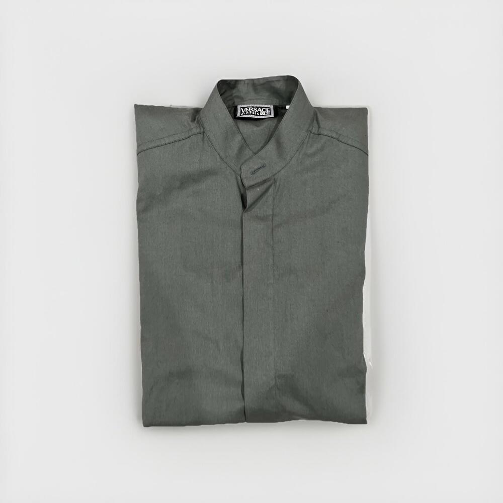 VERSACE CLASSIC V2 MENS CASUAL BUTTON SHIRT GREEN SIZE APPROX MED GREAT COND!